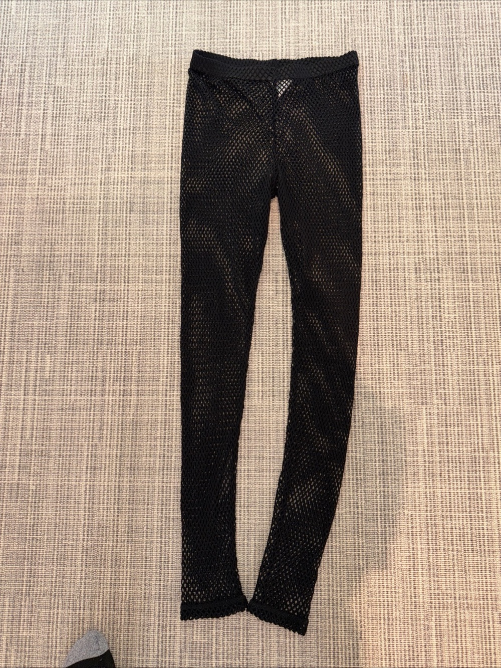 COMME DES GARCONS 2019 Womens Black Fishnet Leggings Size S